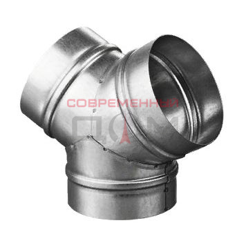 Тройник ВЕНТС ТМУ-100ц d=100мм угловой Цинк